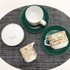 白山陶器　ファンタジーチェック　食器一式