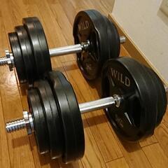 ラバーダンベル 20kg×2ヶ 計40kg ほぼ新品