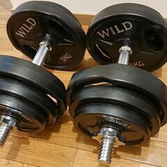 ラバーダンベル 20kg×2ヶ 計40kg ほぼ新品の画像