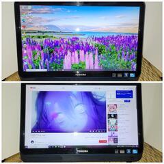 東芝 レグザPC 21.5インチ フルHD液晶一体型デスクトップPC Windows10！メモリ6GB！Wi-Fi！無線マウス＆キーボード！の画像