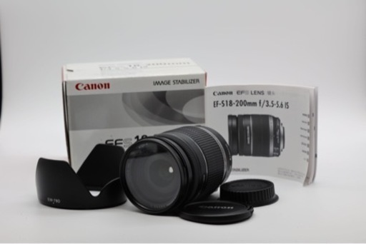 【超美品】Canon EF-S 18-200mm f3.5-5.6 IS 社外フード、保護フィルター付き