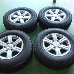 【お取引中】195／80R15 スタッドレスタイヤ １年落ち ４本セット ホイール付き DOS MX55 グッドイヤー   ハイエース 6穴  アルミ