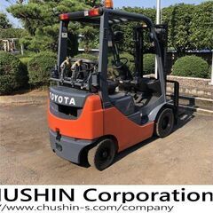 1トン　ガソリン＆LPG　フォークリフト　トヨタ　関東輸送無料(条件有)　LPガス　切替式　エンジンフォークリフトの画像