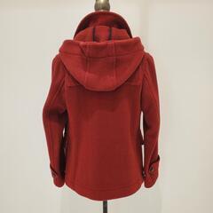 トラディショナルウェザーウェア ショート丈 ダッフルコート 赤 レッド 無地の画像