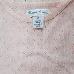 新品！ラルフローレン 長袖 ボディスーツ 無地 ピンク 75の画像