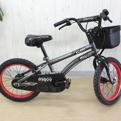 子ども用自転車✨スポーツタイプ✨16インチ✨黒✨鍵なしタイプ✨中古品【こちらは店舗です。浜村鹿野温泉ICから3分 買取本舗 宮本リサイクル 営業時間９～１９時 定休日水曜のみ←連絡できませんm(_ _)m】G159の画像