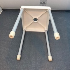 【値下げ】ニトリ　抗菌アルミ風呂いす ソリノ 高さ45cm(WH）の画像