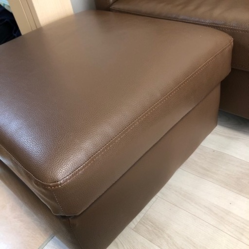 【ほぼ新品】３人掛けソファー　オットマン付き
