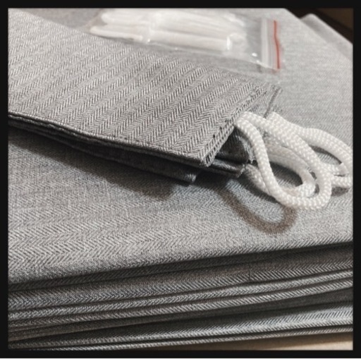 ご購入者様決定꒰未使用꒱遮光カーテン 2枚セット 灰色 上質生地 178cm インテリア 家具