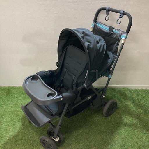 ■中古品 joovy caboose Graphite 814X ジュービー カーブス グラファイト 2人乗りベビーカー ◎