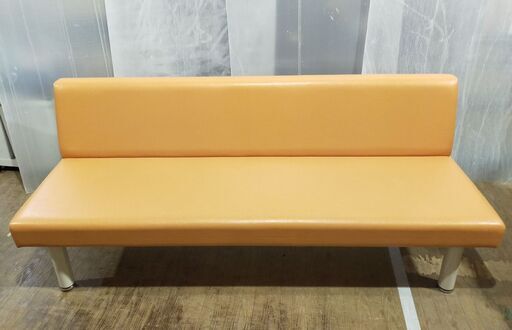 TAKADA 高田ベッド ベンチ 待合室 幅180cm TB-468-02 フィン オレンジ 玄関　エントランス 病院 業務用 ソファ 長椅子 ロビーチェア