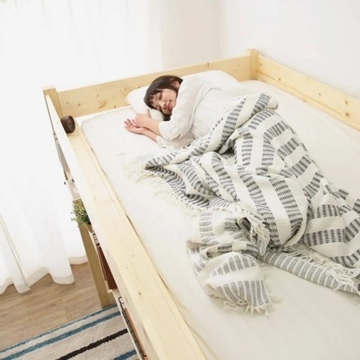 決まりました【1年半使用】定価7万：木製ロフトベッド　セミダブル　
