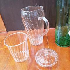 水差し　アイスペール　サングリア？入れ　3点セットの画像