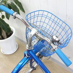 自転車✨24インチ✨青✨鍵付き✨女の子向け✨中古品【こちらは店舗です。浜村鹿野温泉ICから3分 買取本舗 宮本リサイクル 営業時間９～１９時 定休日水曜のみ←連絡できませんm(_ _)m】G164の画像