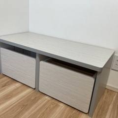 取引中　本体¥3000　収納ベンチ・キャスター付きBOX×2