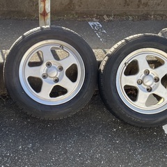 195/60R15 社外ホイール付きタイヤ　溝8分山（？）長期保管品