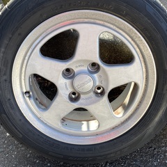 195/60R15 社外ホイール付きタイヤ　溝8分山（？）長期保管品の画像