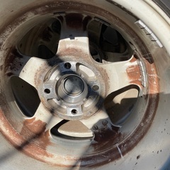 195/60R15 社外ホイール付きタイヤ　溝8分山（？）長期保管品の画像