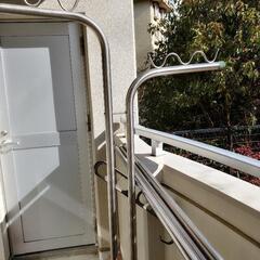 ステンレス物干し台　※竿4本付き
