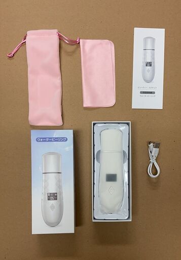 新品　ウォーターピーリング 超音波 ピーリング 美顔器 LED表示 USB充電式