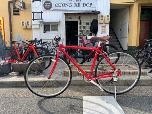 値下げ‼️ WEEDEND BIKE フレーム　アルミ 7変速　赤　700c‼️