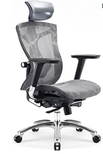 ◆新品未開封◆❗️梱包状態❗️2022年購入◆SIHOO定価49900円 人間工学椅子に4Dアームレスト付き 双方向に調節可能なランバーサポート 椅子の深さを調節可能 PUヘッドレスト 背もたれ高さを調節可能 ハイバック事務椅子（グレー）