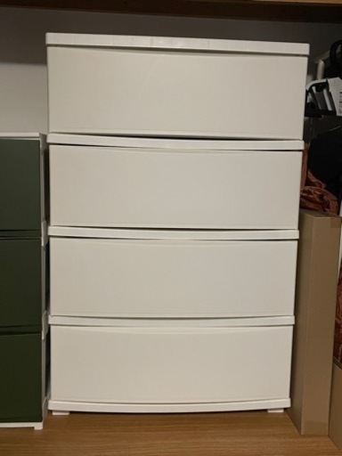 [美品]4段収納ケース　ホワイト　ペア割