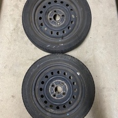 14インチタイヤとホイール　2本　　155/65R14 ブリヂス...