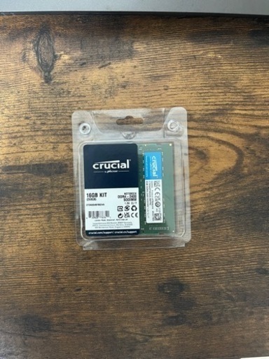 ノートPC増設メモリcrucial 16GB