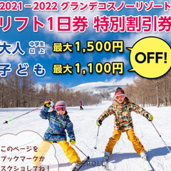 グランデコスノーリゾート グランデコスキー場 リフト券 割引券