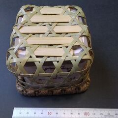 六つ目編み角かご植木鉢の画像