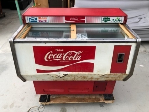 昭和レトロなコカコーラ三菱オープンクーラー　動作確認OK