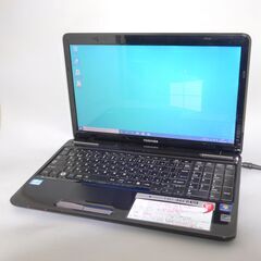  新品高速SSD 中古美品 ノートパソコン 15.6型 TOSHIBA 東芝 T351/46CB 第2世代Core i5 4GB DVDマルチ 無線 Wi-Fi有 Windows10 Office