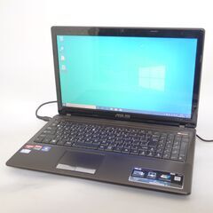 即使用可 ブラウン 茶色 ノートパソコン 15.6型 ASUS K53U 中古美品 AMD 4GB DVDマルチ 無線 Wi-Fi webカメラ内蔵 Windows10 Office