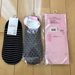 新品未使用　ソックス３点　サイズ19〜24の画像