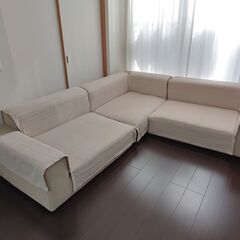 大きなL字型ソファー　日本製　　村内家具