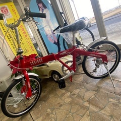 折りたたみ自転車　20カリブーライトS6 レッド