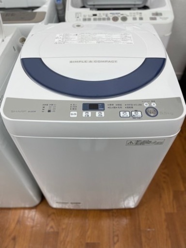 送料・設置込み　洗濯機　5.5kg SHARP 2015年