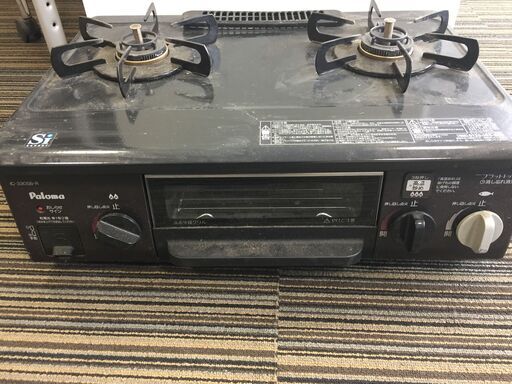♪パロマ 2口ガスコンロ 都市ガス IC-330SB-1R ガステーブル (NF220121) 432-397