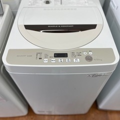 送料・設置込み　洗濯機　4.5kg SHARP 2016年