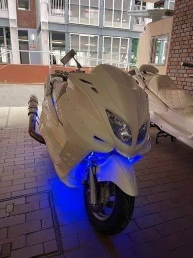 【YAMAHAマジェスティー】SG03J オールホワイトフルカスタム　低走行