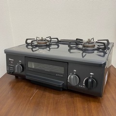 2/12 終Paloma ガステーブル IC-N36KB-L 2017年製 左強火 LPガス