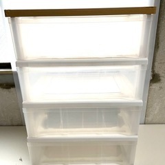 ●IKEA 4段 ウッドトップチェスト 衣装ケース