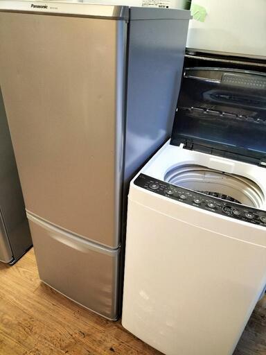 新生活応援家電セット！！No４パナソニック NR-B179W-S　2ドア冷凍冷蔵庫 168L 2017年製・ハイアール　JW-C55D  全自動洗濯乾燥機  5.5Kg 2017年製 2点セット！！