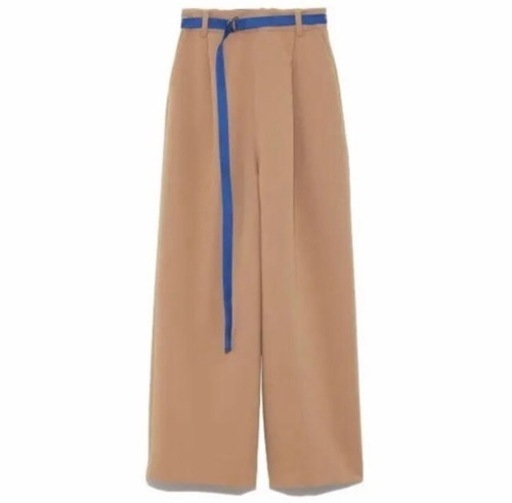 FURFUR カラーベルト付ワイドパンツ