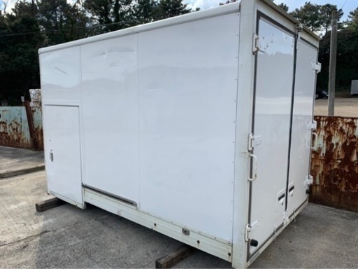 No.570 アルミバン 2ｔ 車  アルミ 箱 バイク 倉庫 トラック コンテナ 米 保管庫 物置 DIY