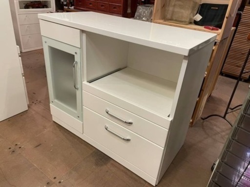 【売約済み】レンジボード　食器棚　カップボード　棚　キッチン収納　収納　ニトリ　NITORI カウンター　ハイカウンター