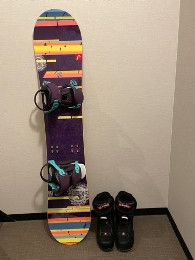 スノーボード　head板135cmケース付き　headブーツ23cmケース付き　パンツM　レディース