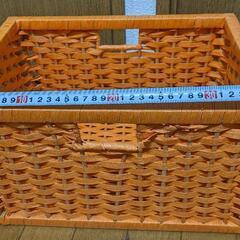 収納ボックス　オレンジ　薄茶　2点セットの画像