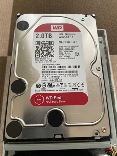 Synology NAS DS216J （ハードディスク WD製 RED 2TB 2個内蔵）